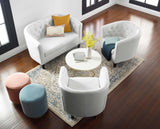 Prospect 3 Piece Upholstered Vinyl Set White EEI-4109-WHI-SET