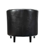 Prospect Upholstered Vinyl Armchair Set of 2 Black EEI-4110-BLK