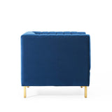 Shift Channel Tufted Performance Velvet Armchair Navy EEI-4130-NAV