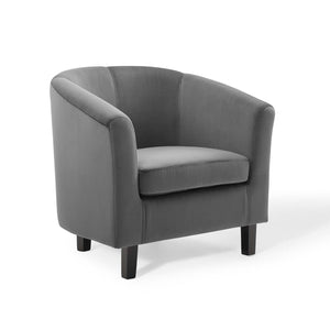 Prospect Performance Velvet Armchair Charcoal EEI-4137-CHA