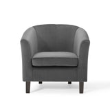 Prospect Performance Velvet Armchair Charcoal EEI-4137-CHA