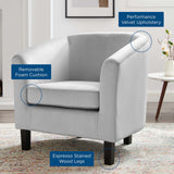 Prospect Performance Velvet Armchair Light Gray EEI-4137-LGR