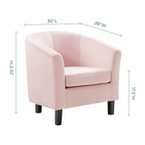 Prospect Performance Velvet Armchair Pink EEI-4137-PNK