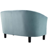 Prospect Channel Tufted Performance Velvet Loveseat and Armchair Set Light Blue EEI-4146-LBU-SET