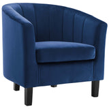 Prospect Channel Tufted Performance Velvet Loveseat and Armchair Set Navy EEI-4146-NAV-SET