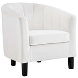 Prospect Channel Tufted Performance Velvet Loveseat and Armchair Set White EEI-4146-WHI-SET