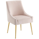 Discern Upholstered Performance Velvet Dining Chair Set of 2 Pink EEI-4148-PNK