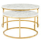 Ravenna Artificial Marble Nesting Coffee Table