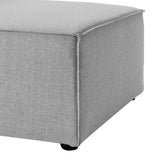 Saybrook Outdoor Patio Upholstered Sectional Sofa Armless Chair Gray EEI-4209-GRY