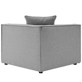 Saybrook Outdoor Patio Upholstered Sectional Sofa Corner Chair Gray EEI-4210-GRY