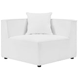 Saybrook Outdoor Patio Upholstered Sectional Sofa Corner Chair White EEI-4210-WHI