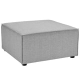 Saybrook Outdoor Patio Upholstered Sectional Sofa Ottoman Gray EEI-4211-GRY