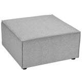Saybrook Outdoor Patio Upholstered Sectional Sofa Ottoman Gray EEI-4211-GRY