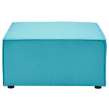Saybrook Outdoor Patio Upholstered Sectional Sofa Ottoman Turquoise EEI-4211-TUR