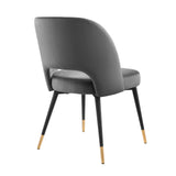 Rouse Performance Velvet Dining Side Chair Charcoal EEI-4212-CHA