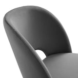 Rouse Performance Velvet Dining Side Chair Charcoal EEI-4212-CHA