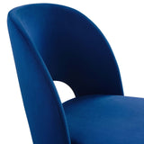 Rouse Performance Velvet Dining Side Chair Navy EEI-4212-NAV