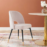 Rouse Performance Velvet Dining Side Chair Pink EEI-4212-PNK