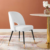 Rouse Performance Velvet Dining Side Chair White EEI-4212-WHI