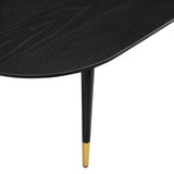 Vigor 47" Oval Coffee Table Black EEI-4214-BLK