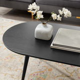 Vigor 47" Oval Coffee Table Black EEI-4214-BLK