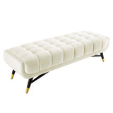 Adept 60" Performance Velvet Bench Ivory EEI-4241-IVO