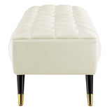 Adept 60" Performance Velvet Bench Ivory EEI-4241-IVO