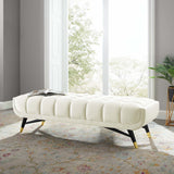 Adept 60" Performance Velvet Bench Ivory EEI-4241-IVO