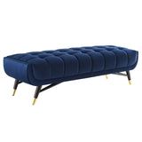 Adept 60" Performance Velvet Bench Midnight Blue EEI-4241-MID