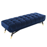 Adept 60" Performance Velvet Bench Midnight Blue EEI-4241-MID