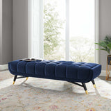 Adept 60" Performance Velvet Bench Midnight Blue EEI-4241-MID