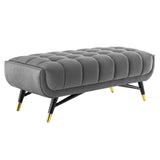 Adept 47.5" Performance Velvet Bench Gray EEI-4242-GRY