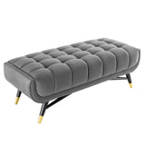 Adept 47.5" Performance Velvet Bench Gray EEI-4242-GRY