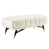 Adept 47.5" Performance Velvet Bench Ivory EEI-4242-IVO