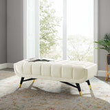 Adept 47.5" Performance Velvet Bench Ivory EEI-4242-IVO