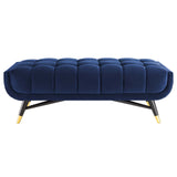 Adept 47.5" Performance Velvet Bench Midnight Blue EEI-4242-MID