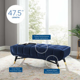 Adept 47.5" Performance Velvet Bench Midnight Blue EEI-4242-MID