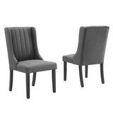 Renew Parsons Fabric Dining Side Chairs - Set of 2 Gray EEI-4245-GRY