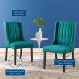 Renew Parsons Fabric Dining Side Chairs - Set of 2 Teal EEI-4245-TEA