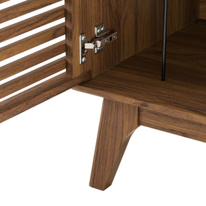 Render Vinyl Record Display Stand Walnut EEI-4262-WAL