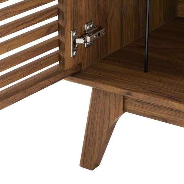 Render Vinyl Record Display Stand Walnut EEI-4262-WAL