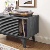 Modway Furniture Render Vinyl Record Display Stand XRXT Charcoal EEI-4263-CHA