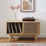 Modway Furniture Render Vinyl Record Display Stand XRXT Oak EEI-4263-OAK