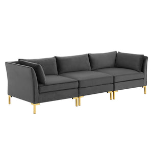 Ardent Performance Velvet Sofa Gray EEI-4269-GRY