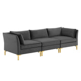 Ardent Performance Velvet Sofa Gray EEI-4269-GRY