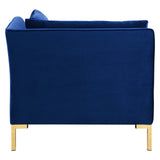 Ardent Performance Velvet Sofa Navy EEI-4269-NAV