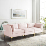 Ardent Performance Velvet Sofa Pink EEI-4269-PNK