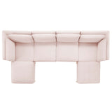 Ardent 6-Piece Performance Velvet Sectional Sofa Pink EEI-4272-PNK