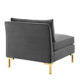 Ardent 4-Seater Performance Velvet Sofa Gray EEI-4274-GRY