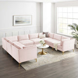 Ardent 8-Piece Performance Velvet Sectional Sofa Pink EEI-4279-PNK